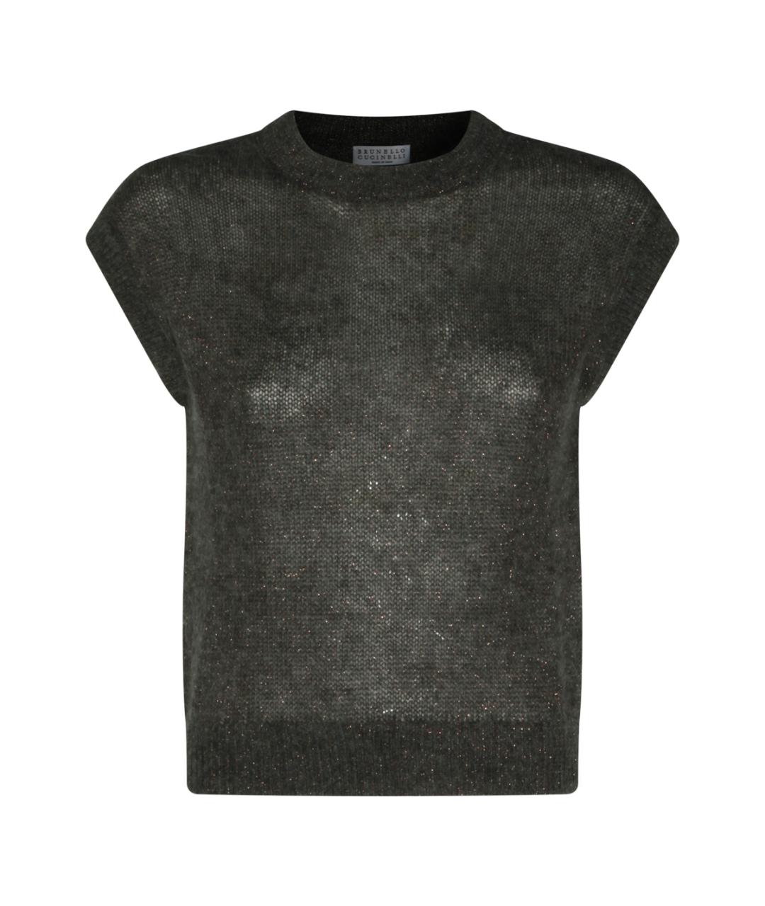 BRUNELLO CUCINELLI Серая шерстяная жилетка, фото 1