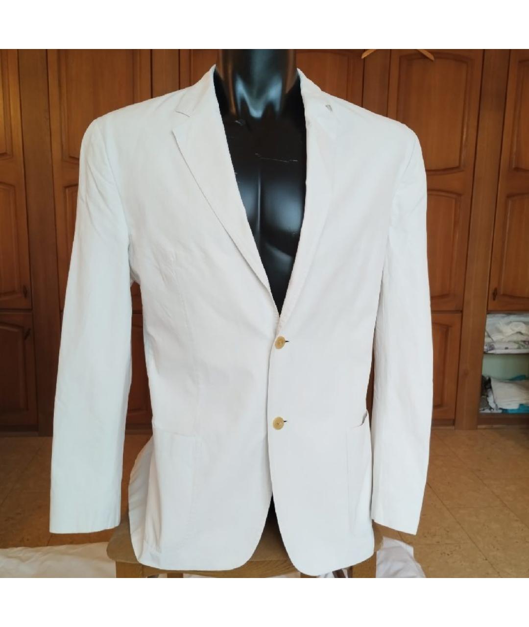 HUGO BOSS Бежевый хлопковый пиджак, фото 8