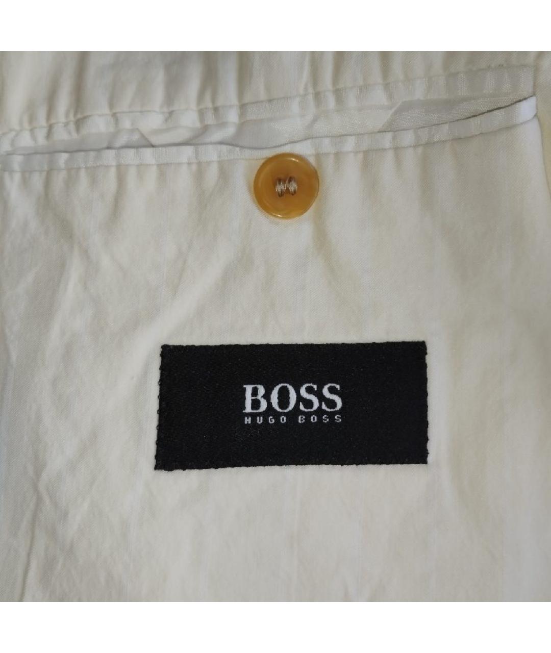 HUGO BOSS Бежевый хлопковый пиджак, фото 7