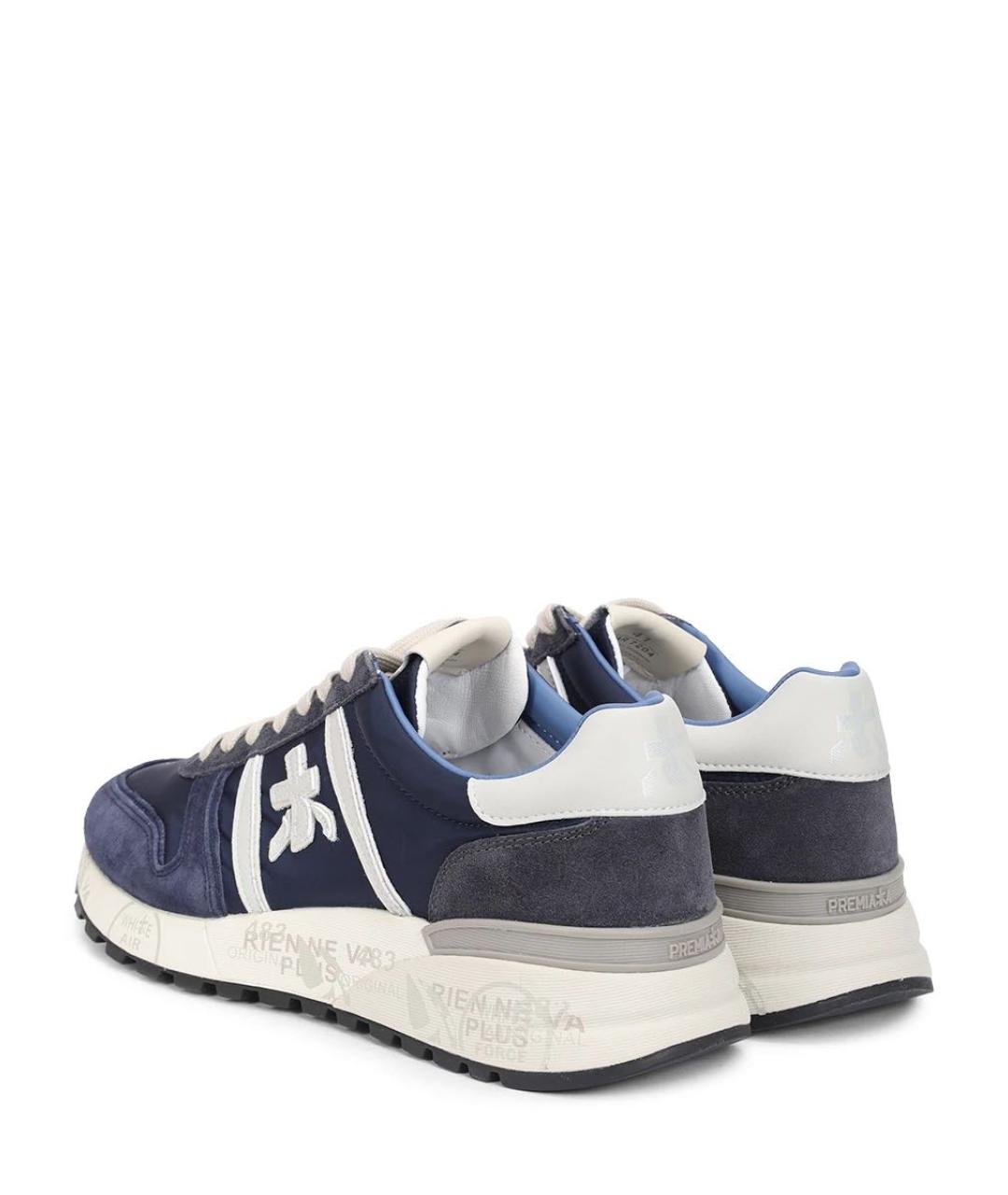 PREMIATA Синие замшевые низкие кроссовки / кеды, фото 4