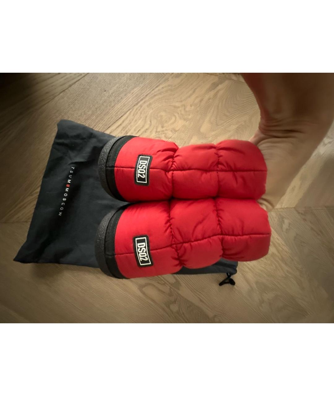 DSQUARED2 Красные ботинки, фото 4