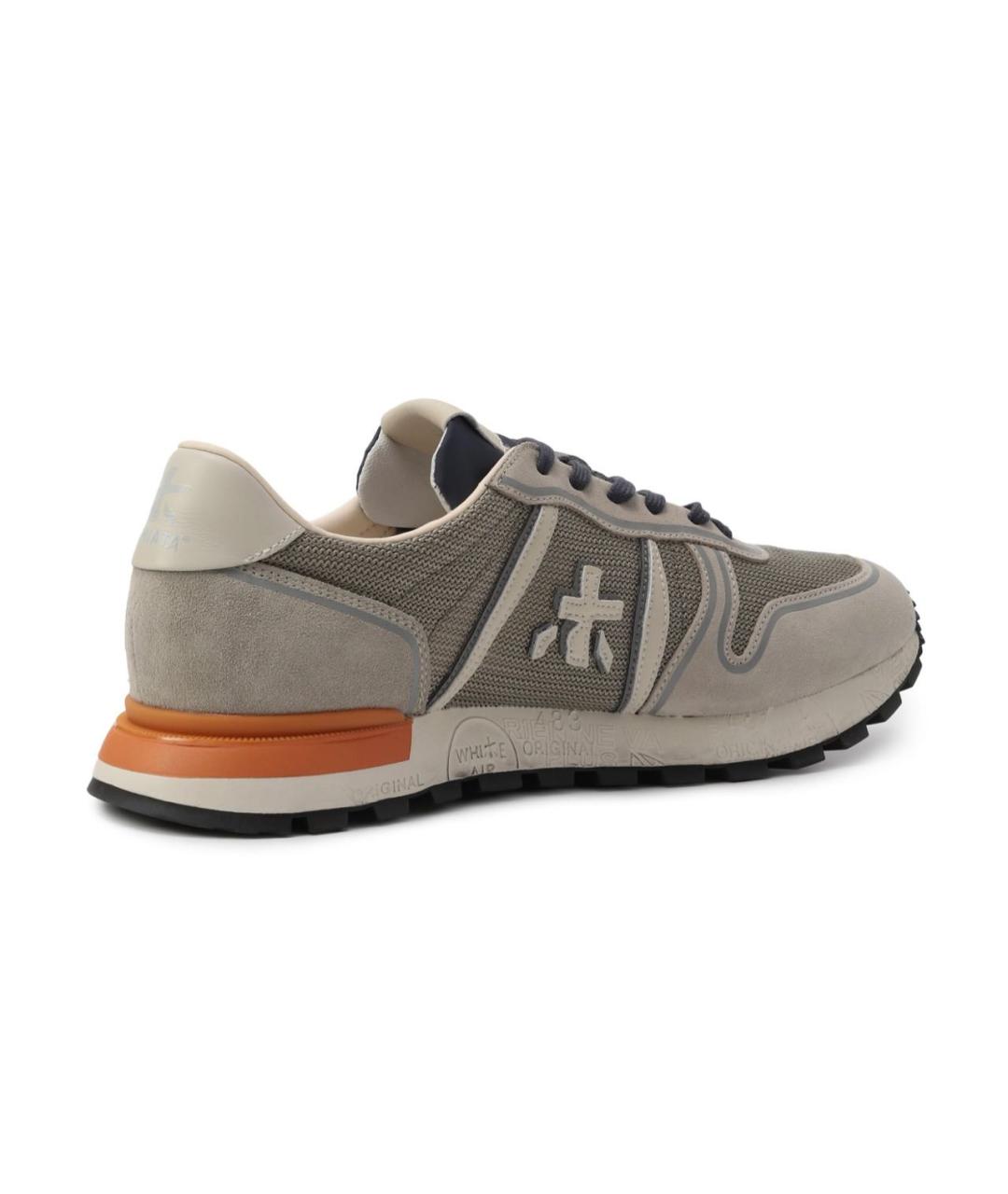 PREMIATA Бежевые замшевые низкие кроссовки / кеды, фото 4