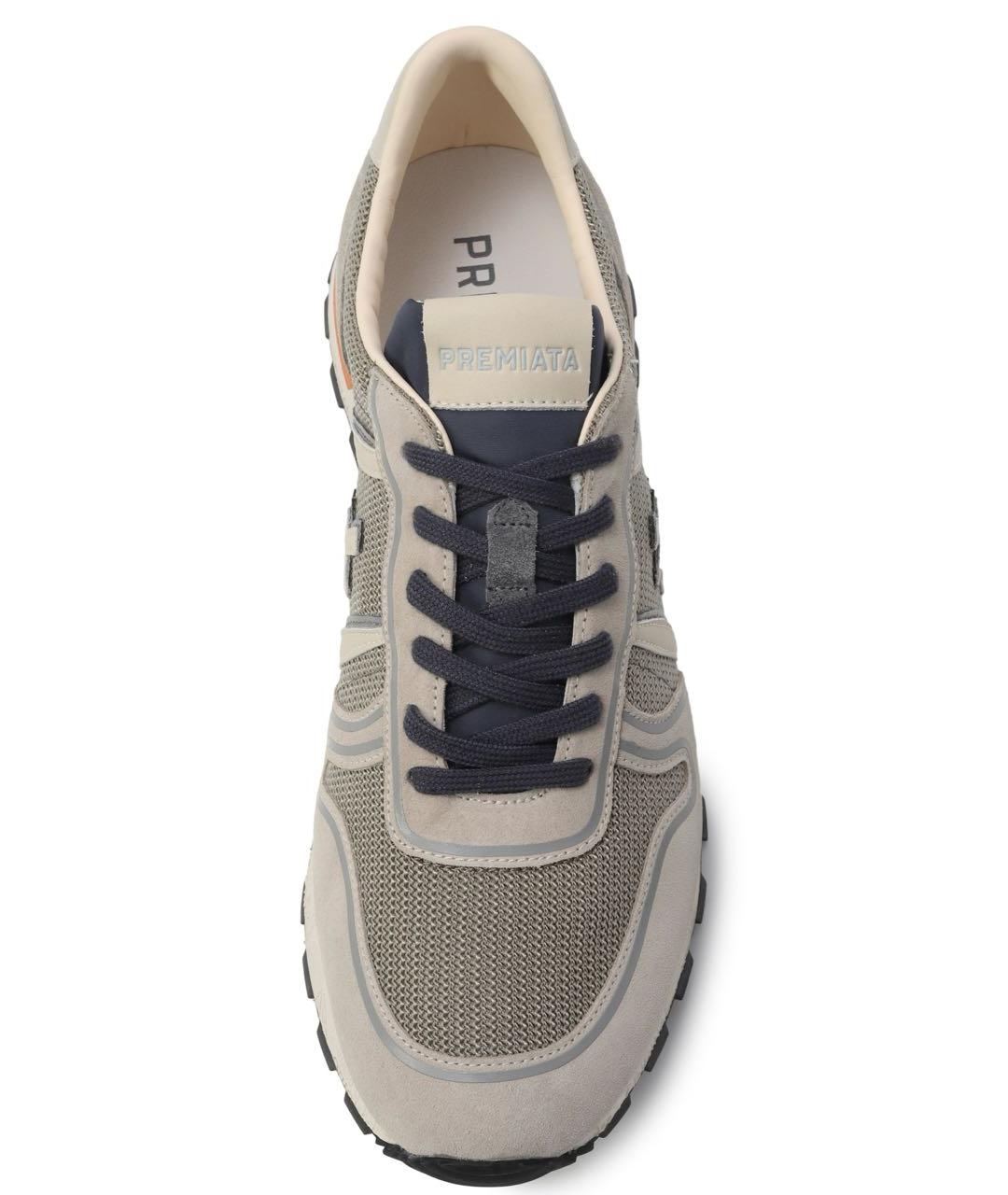 PREMIATA Бежевые замшевые низкие кроссовки / кеды, фото 3