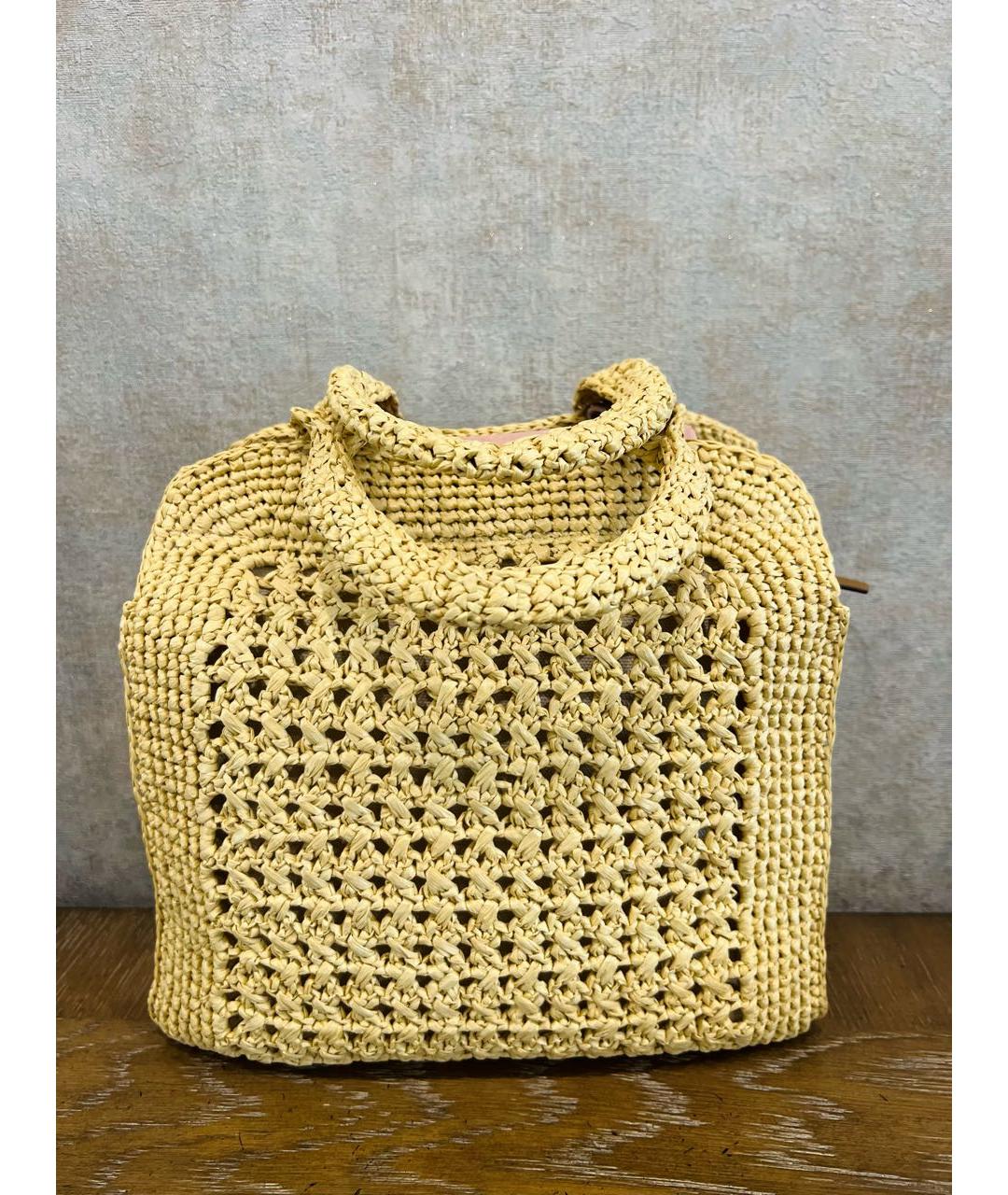 MIU MIU Бежевая сумка тоут, фото 5