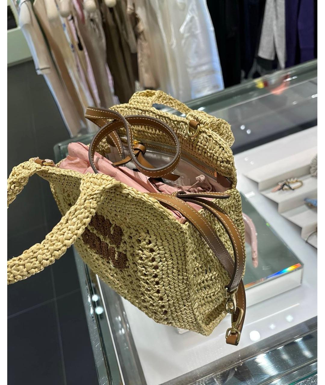 MIU MIU Бежевая сумка тоут, фото 8