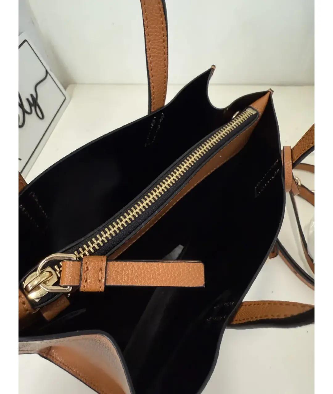 MARC JACOBS Коричневая кожаная сумка с короткими ручками, фото 4