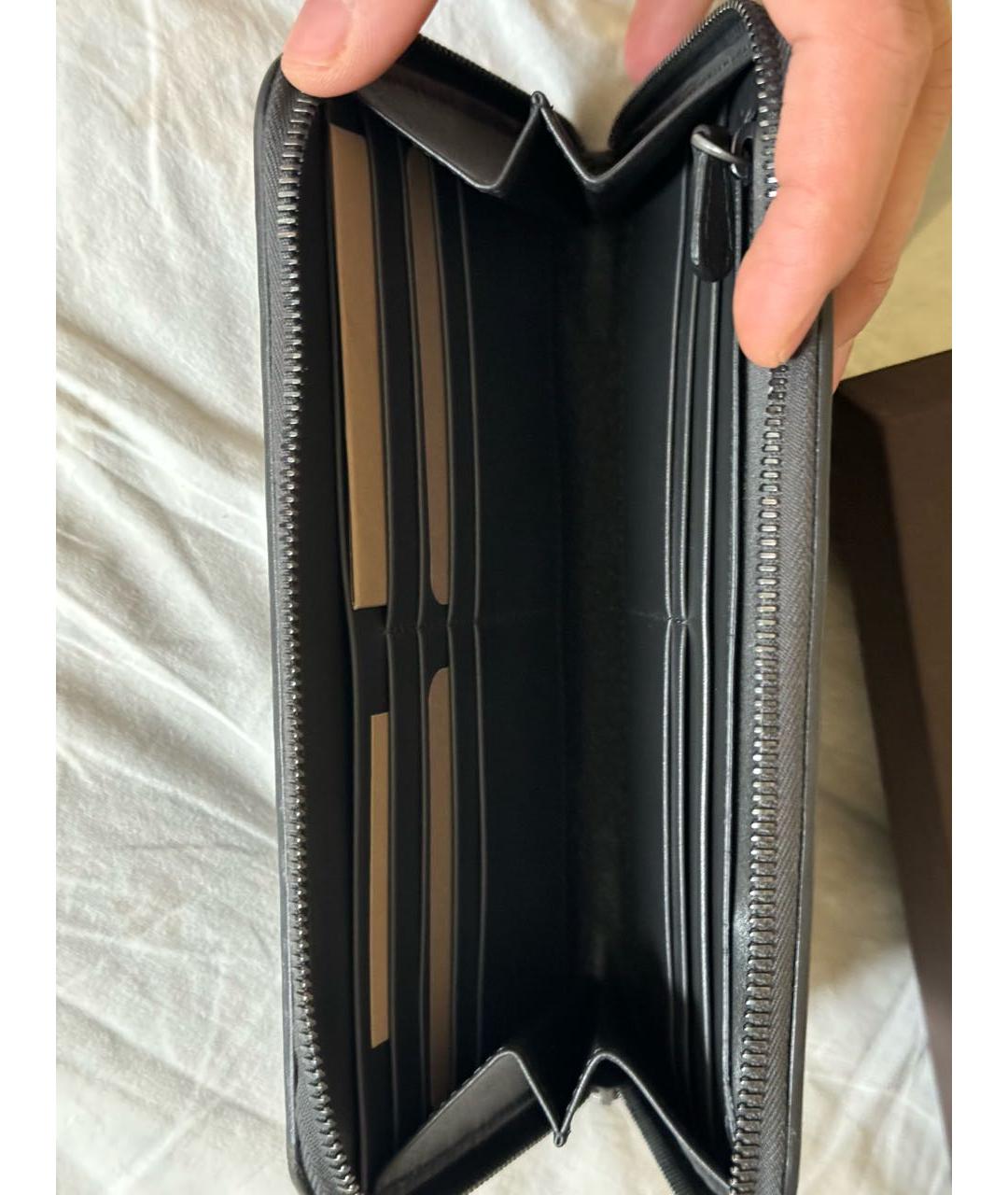 BOTTEGA VENETA Серый кожаный кошелек, фото 4