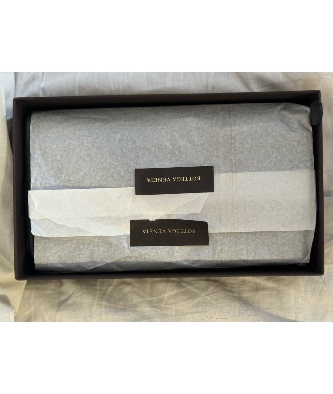 BOTTEGA VENETA Серый кожаный кошелек, фото 7