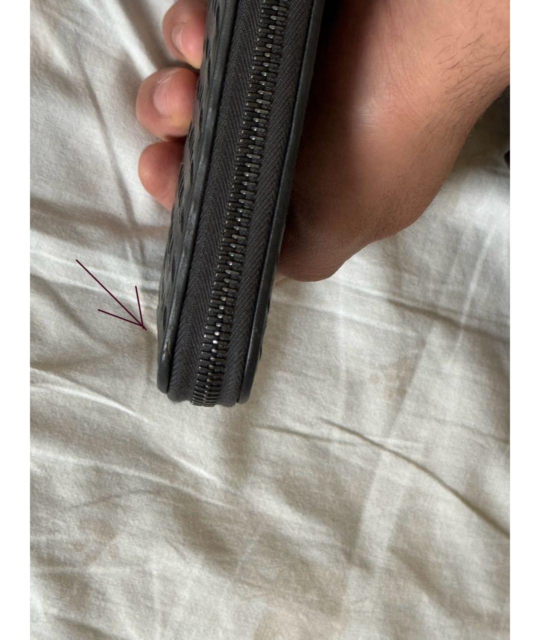 BOTTEGA VENETA Серый кожаный кошелек, фото 6