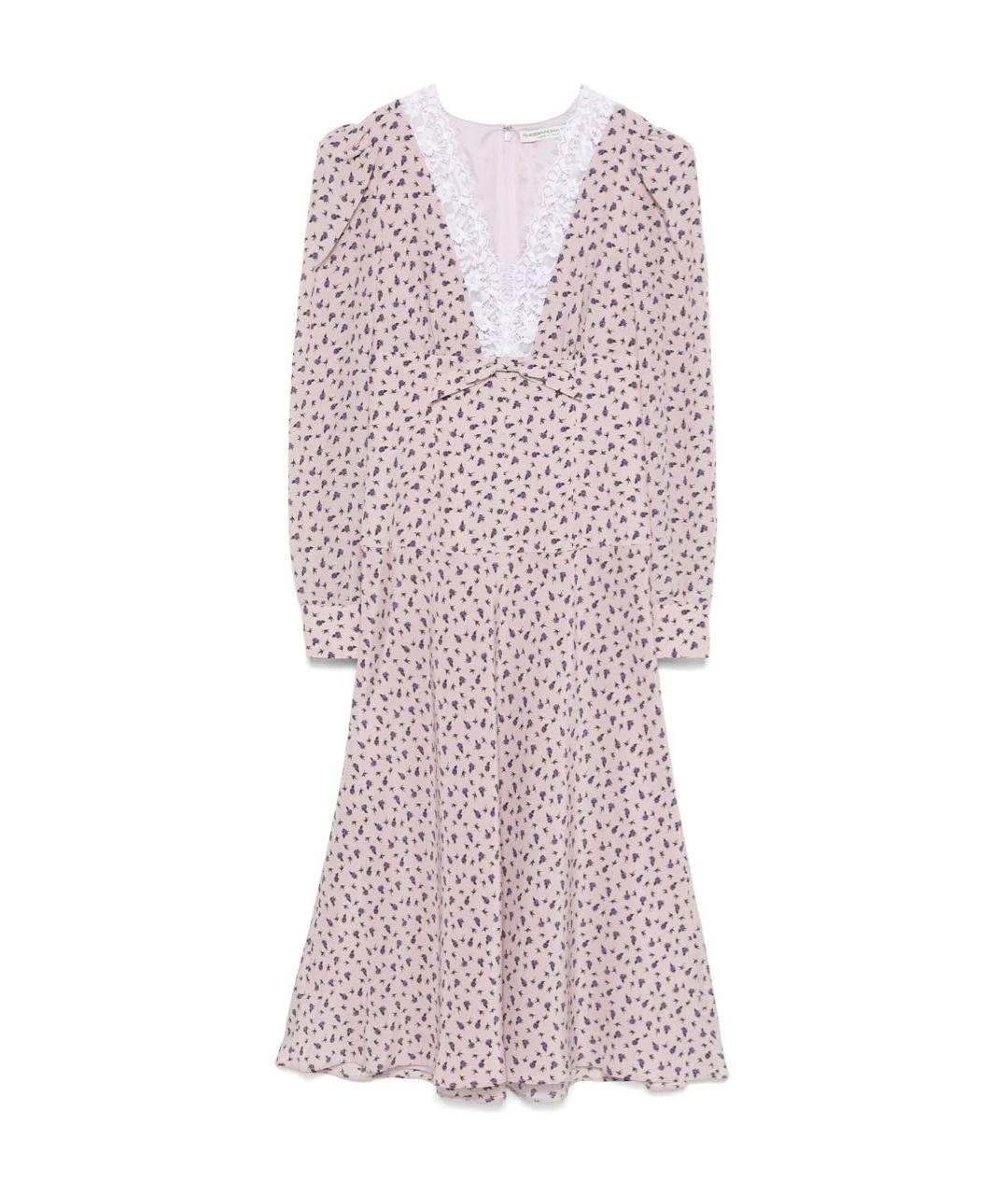 ALESSANDRA RICH Розовое шелковое вечернее платье, фото 5