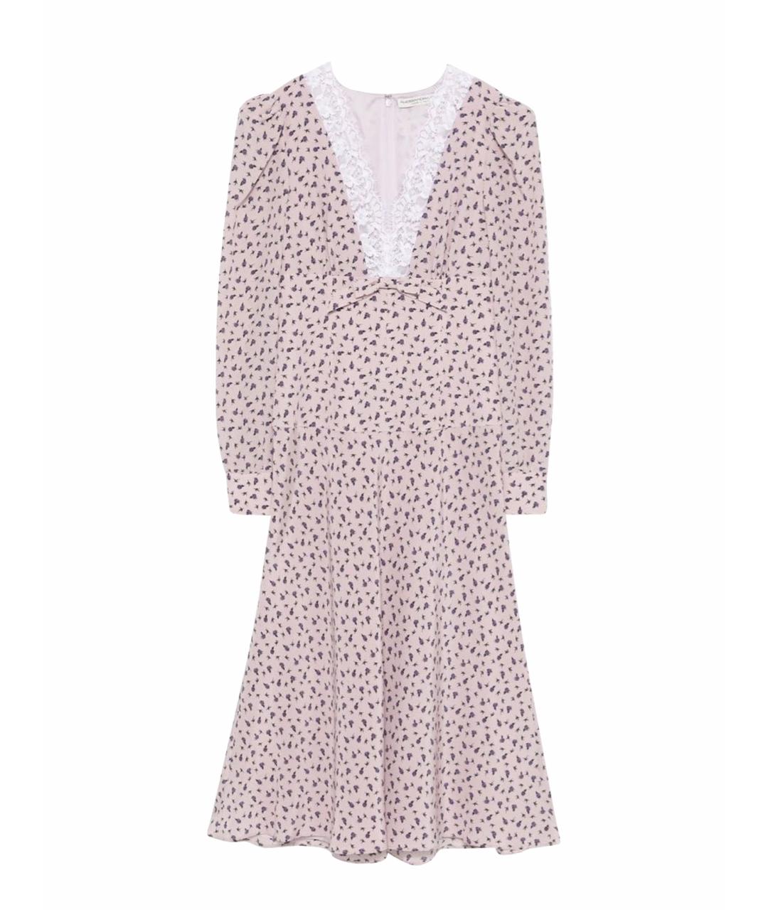 ALESSANDRA RICH Розовое шелковое вечернее платье, фото 1