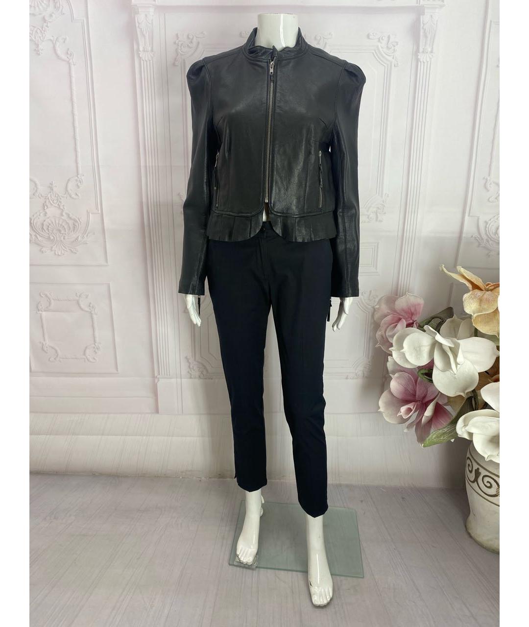 JUICY COUTURE Черная кожаная куртка, фото 7