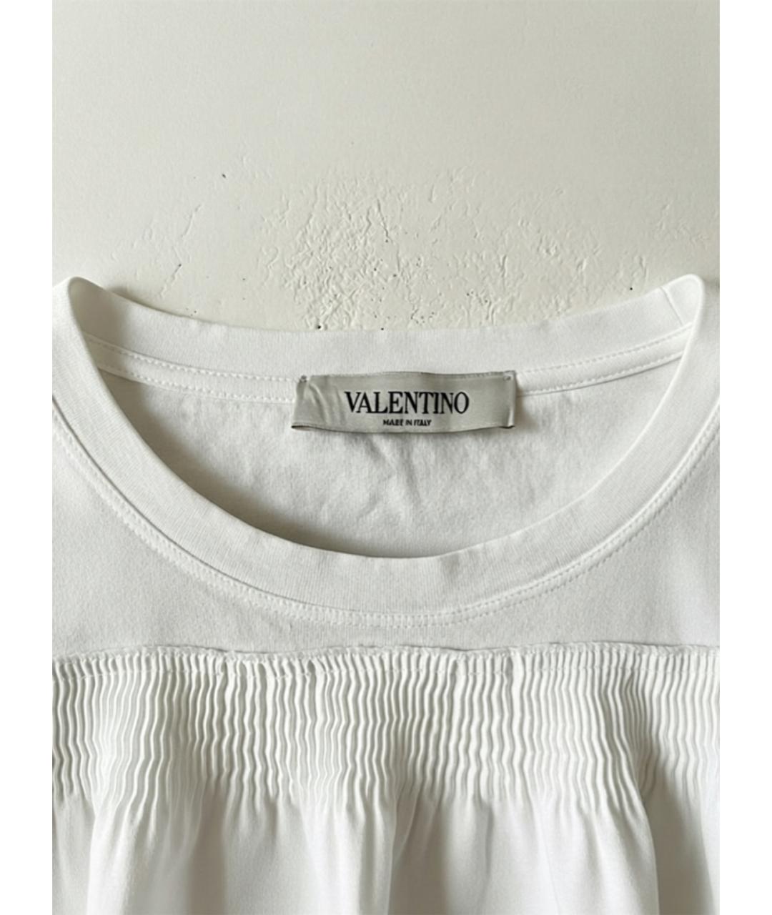 VALENTINO Белая хлопковая футболка, фото 3