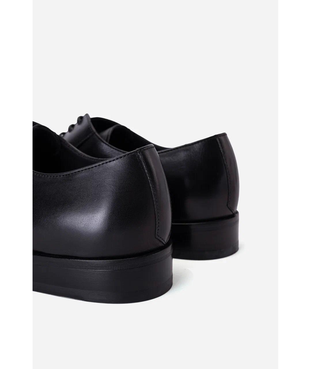 CANALI Черные кожаные низкие ботинки, фото 6