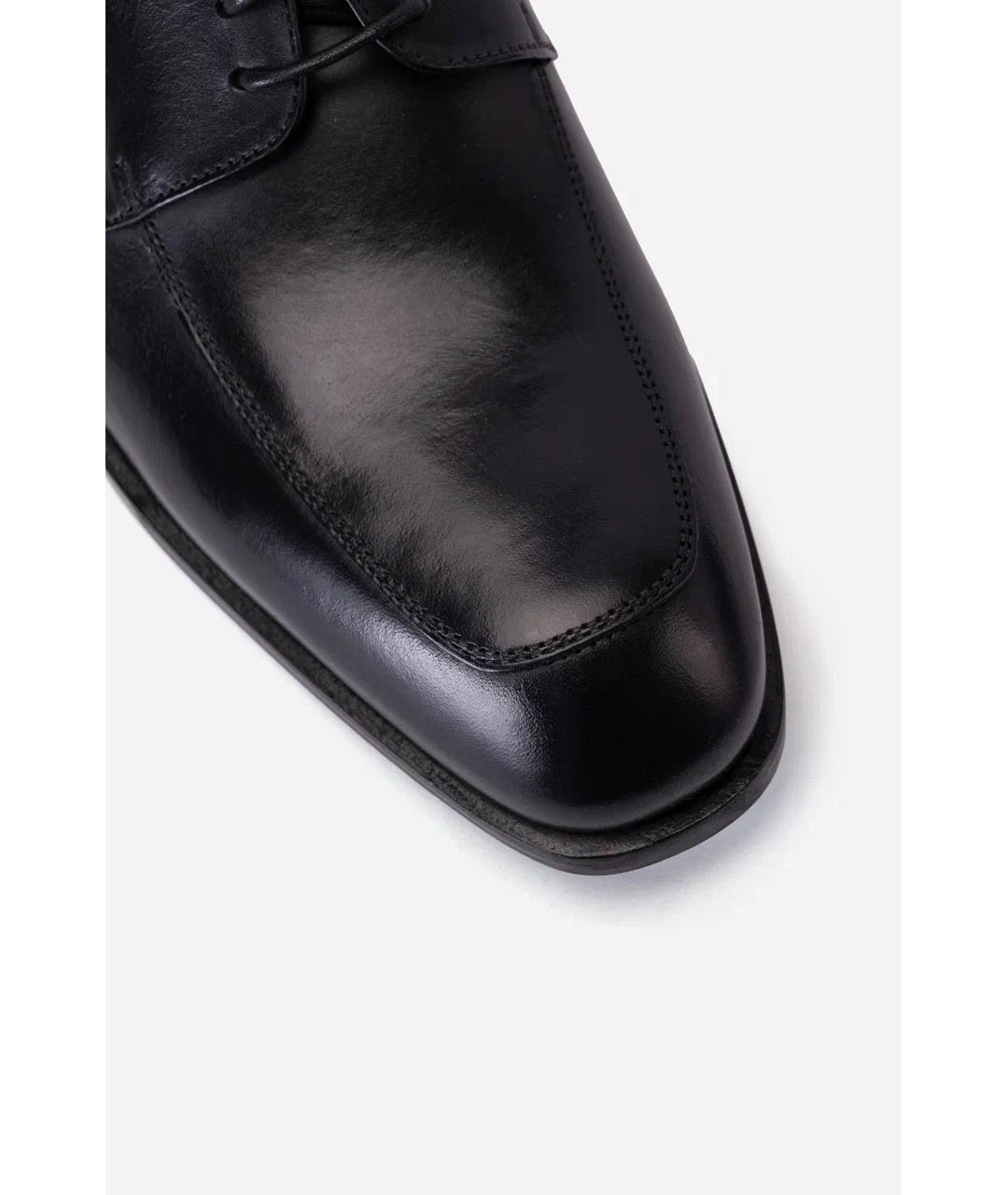 CANALI Черные кожаные низкие ботинки, фото 3