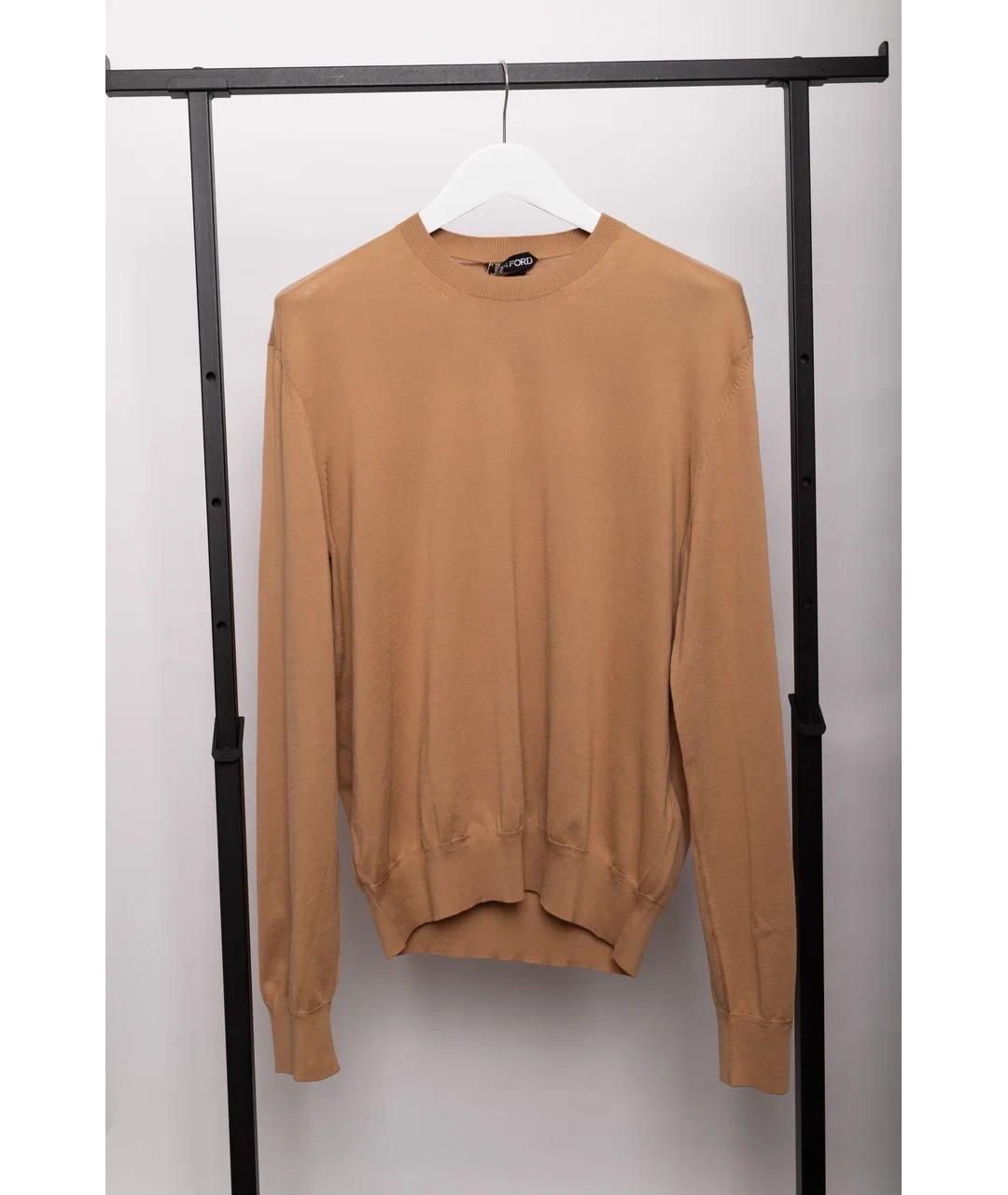 TOM FORD Коричневый хлопковый джемпер / свитер, фото 2