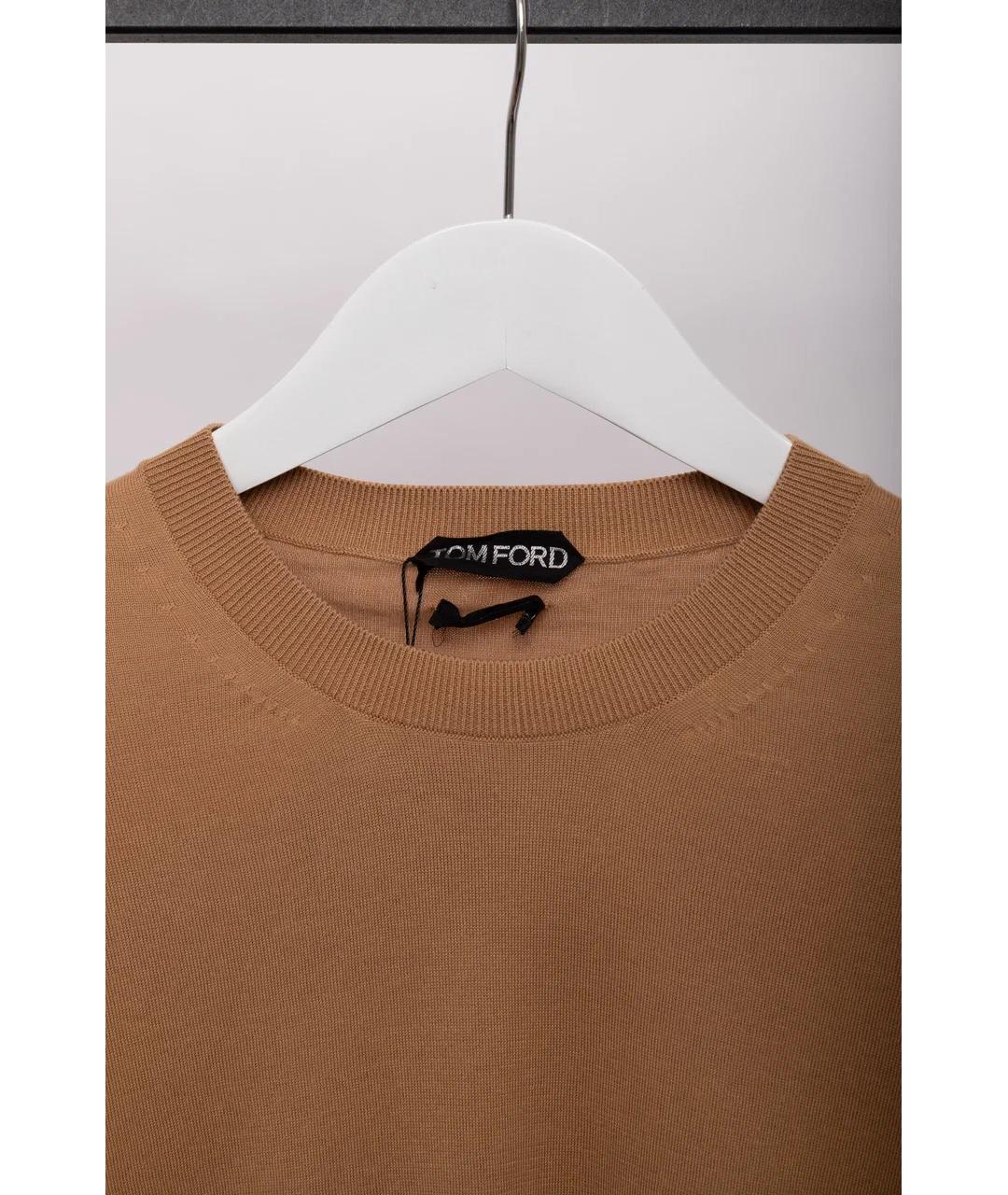 TOM FORD Коричневый хлопковый джемпер / свитер, фото 3