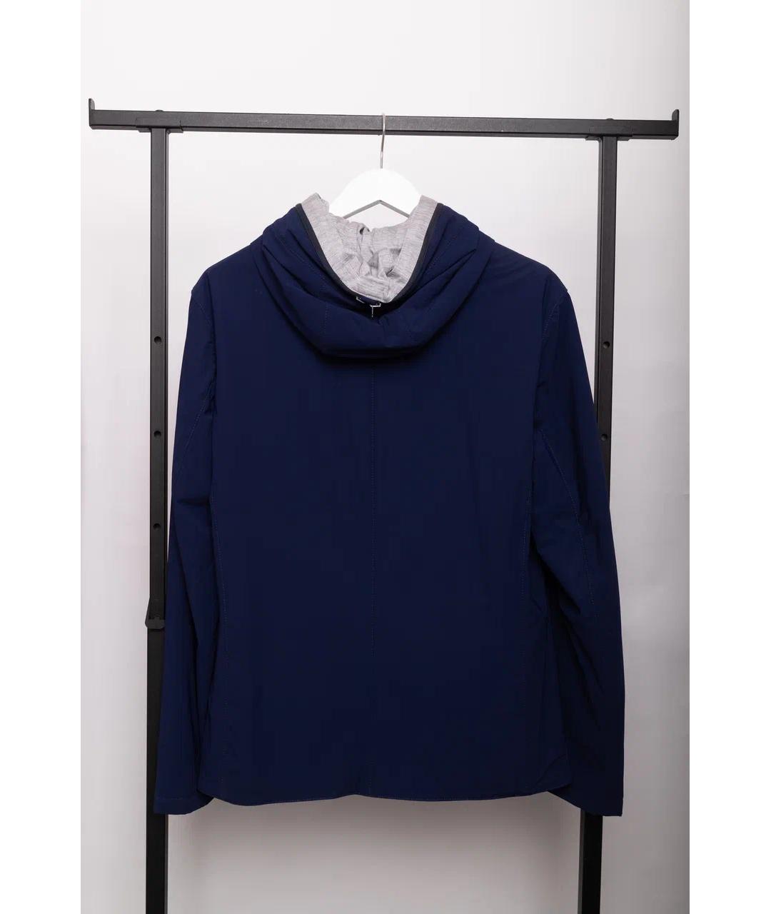 KITON Синяя полиамидовая куртка, фото 6