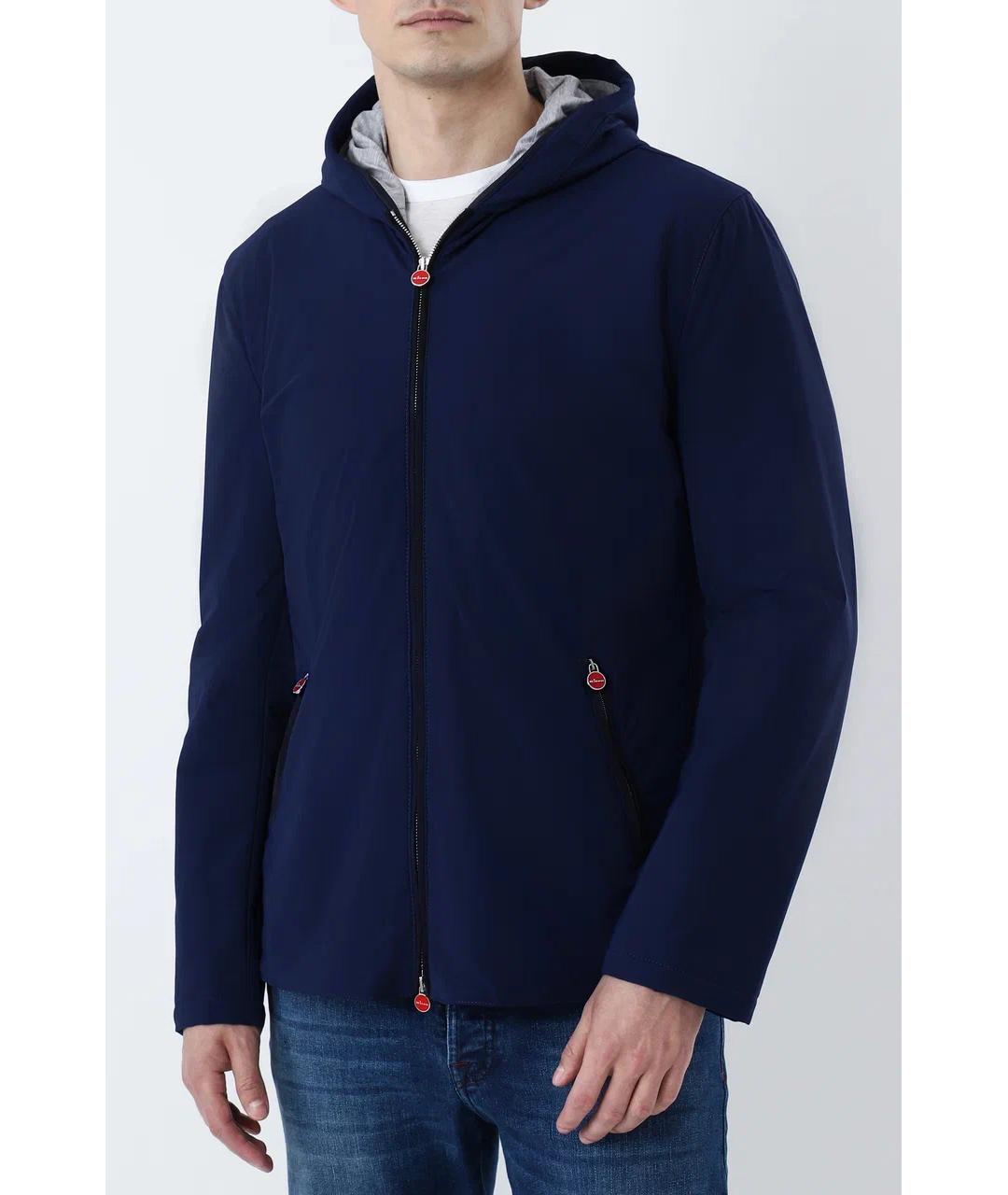 KITON Синяя полиамидовая куртка, фото 2