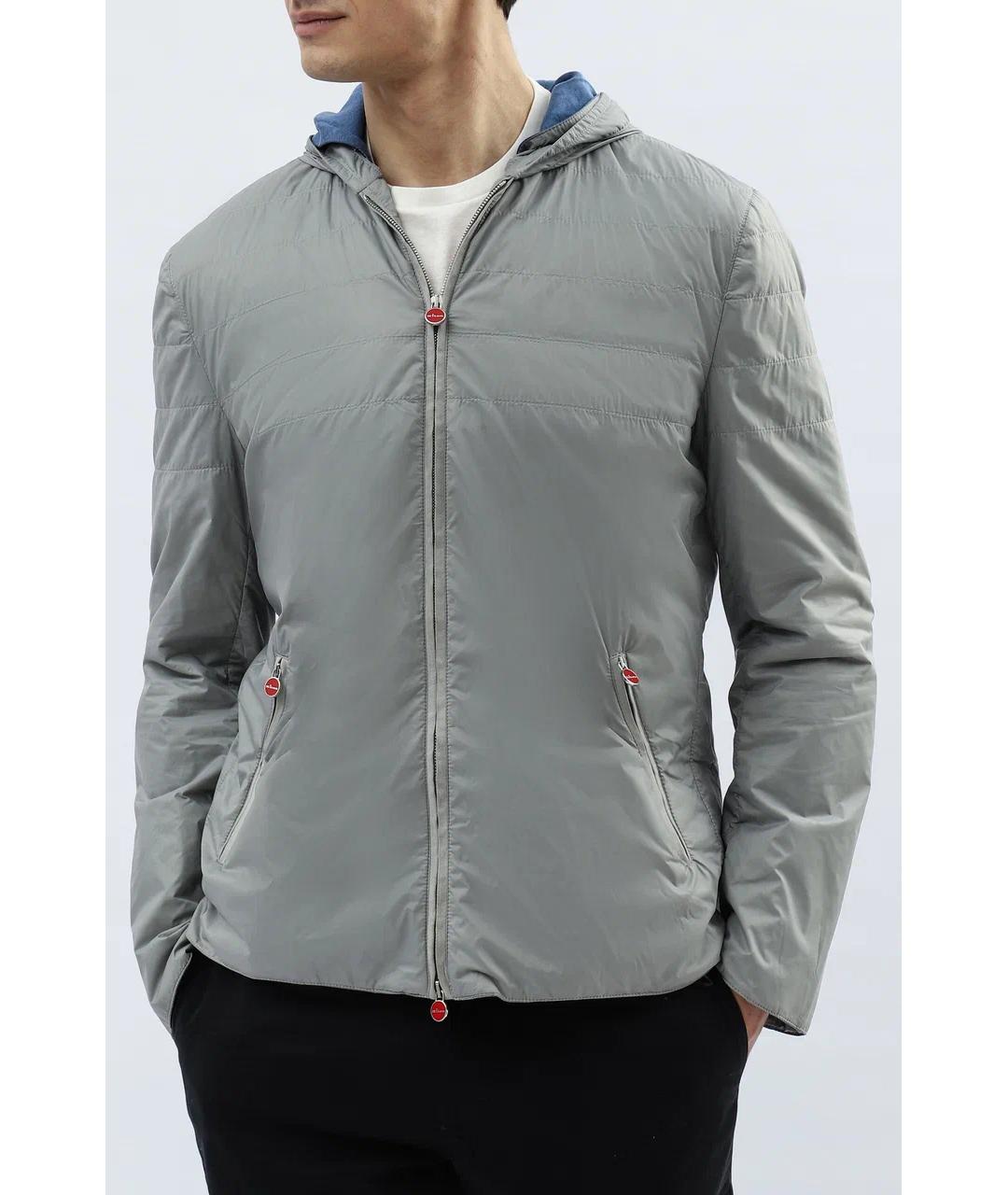 KITON Серая полиамидовая куртка, фото 2