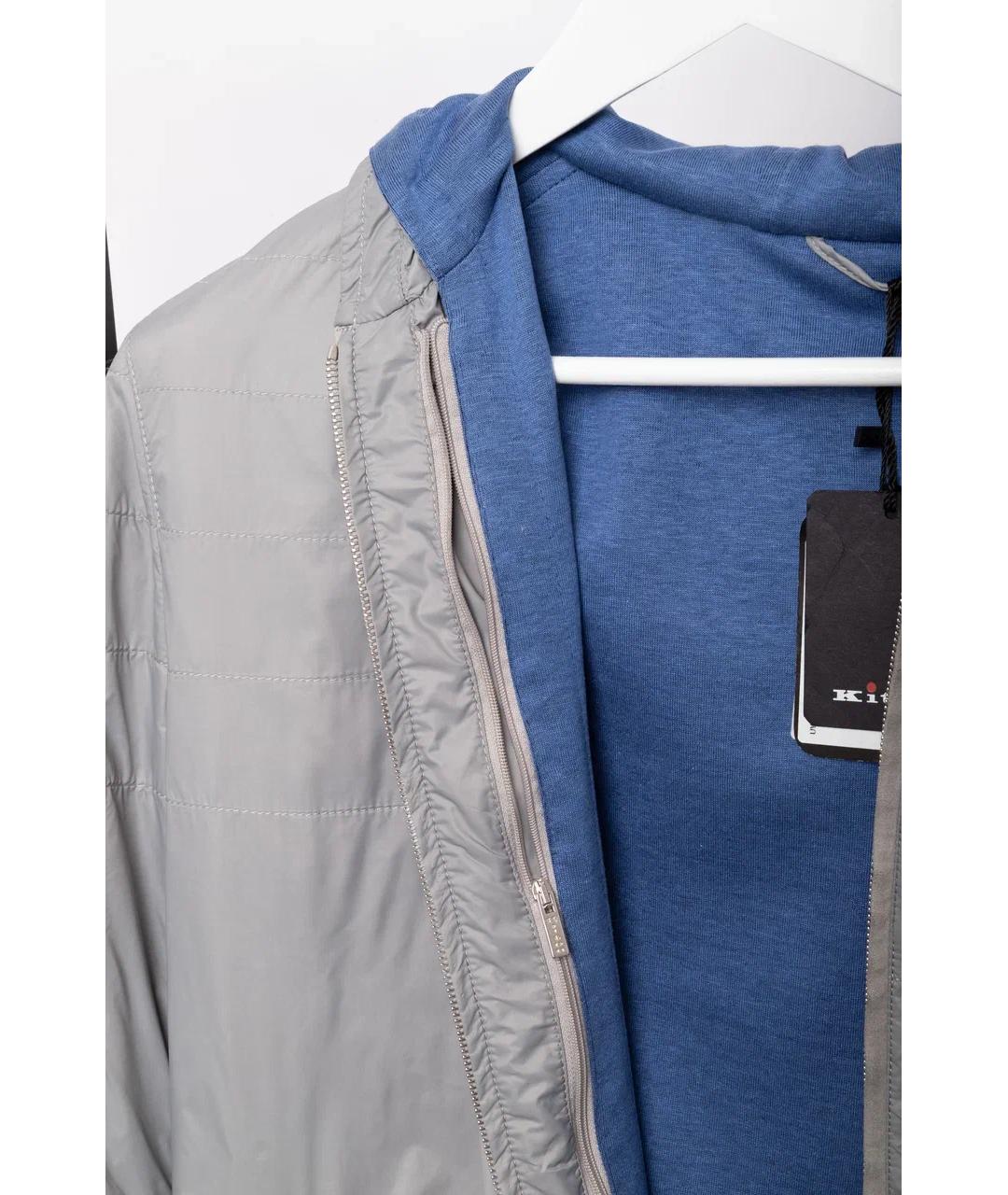 KITON Серая полиамидовая куртка, фото 8