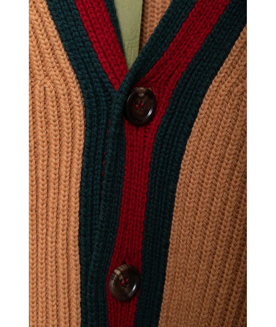 GUCCI Коричневый шерстяной кардиган, фото 6