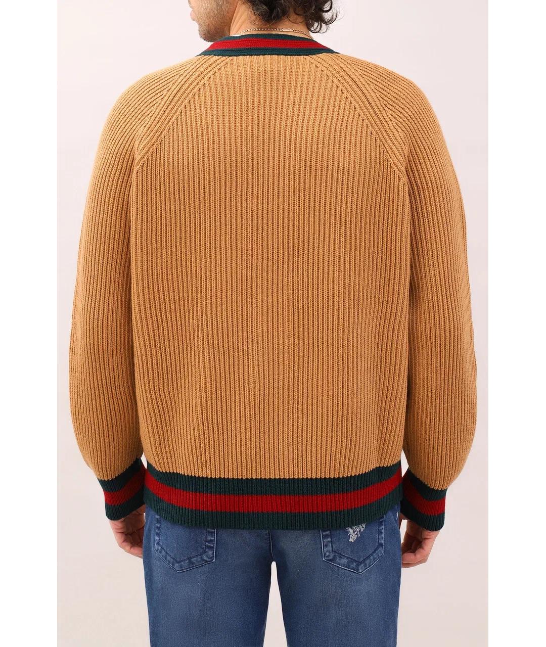 GUCCI Коричневый шерстяной кардиган, фото 4