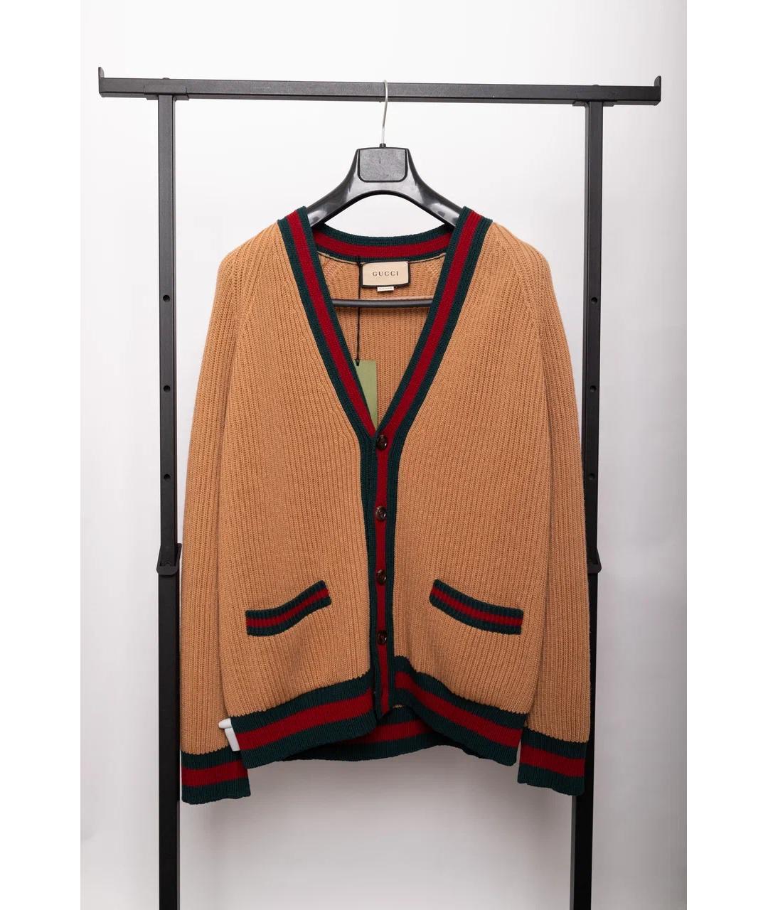 GUCCI Коричневый шерстяной кардиган, фото 5