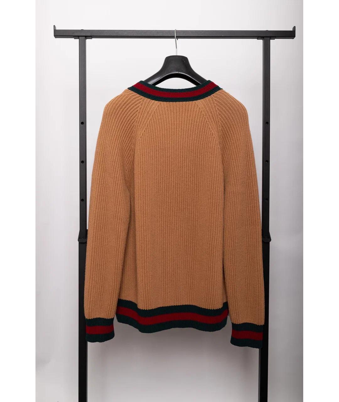 GUCCI Коричневый шерстяной кардиган, фото 7