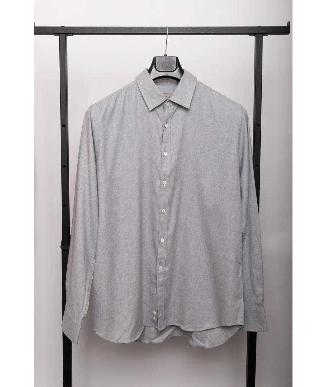 CANALI Серая хлопковая классическая рубашка, фото 3
