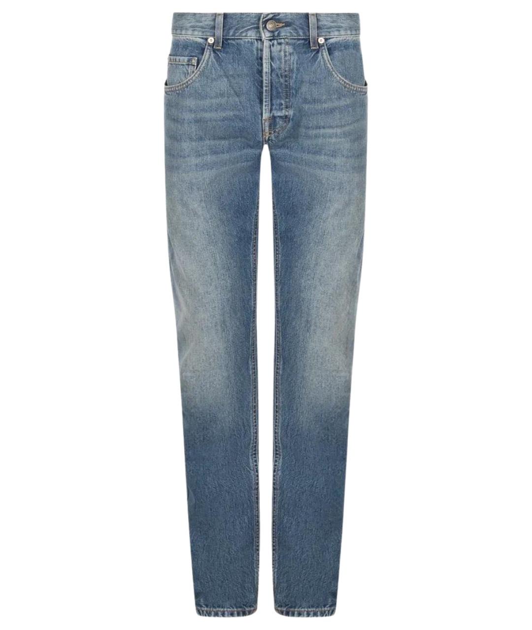 GUCCI Голубые хлопковые джинсы скинни, фото 1