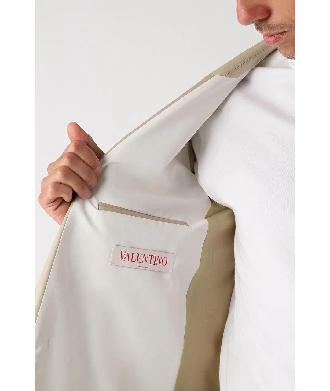 VALENTINO Бежевый хлопковый пиджак, фото 8