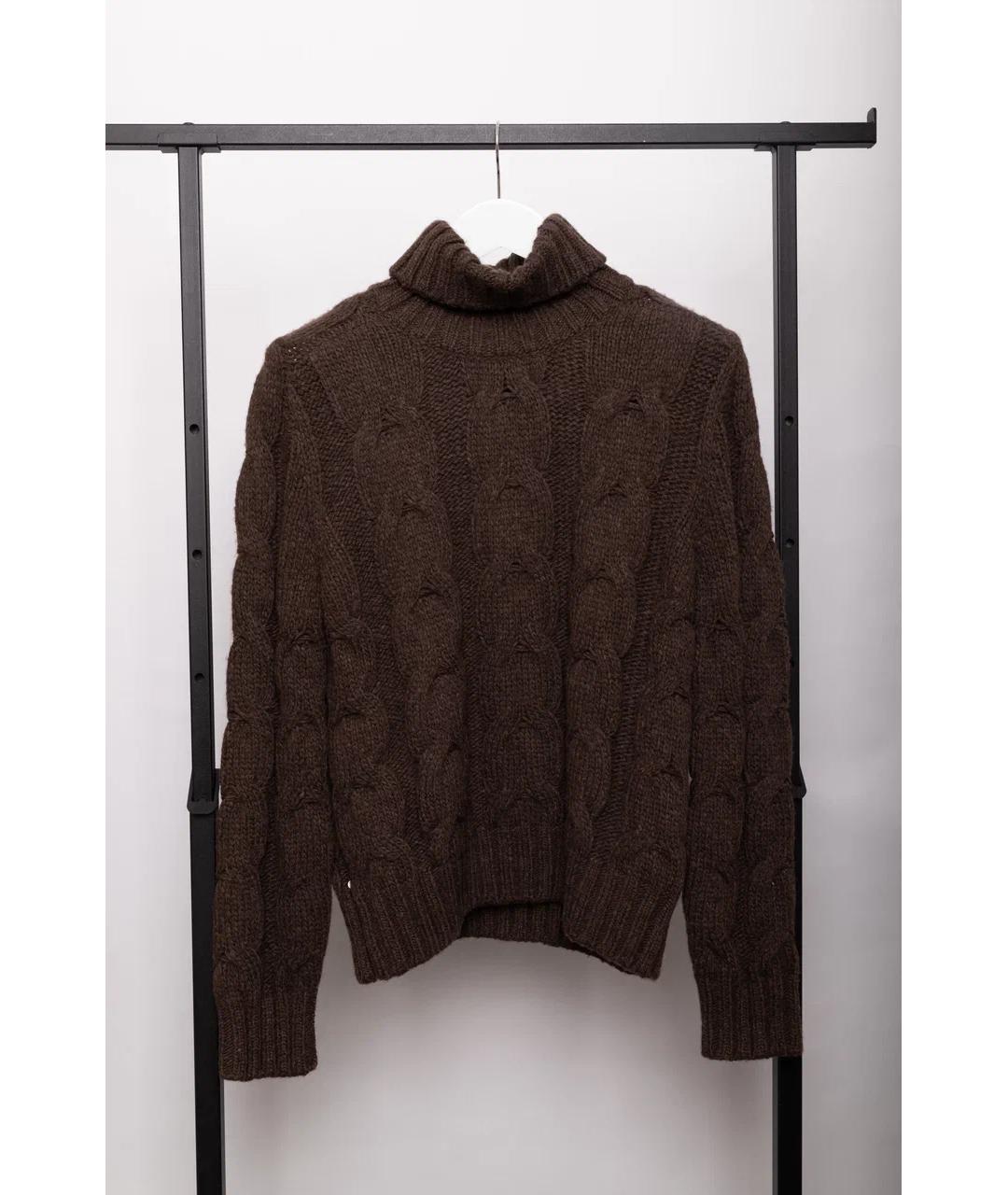 TOM FORD Коричневый шерстяной джемпер / свитер, фото 2