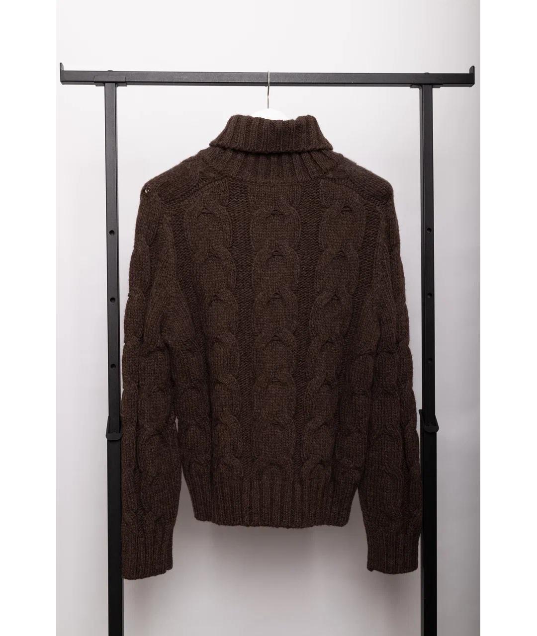 TOM FORD Коричневый шерстяной джемпер / свитер, фото 4