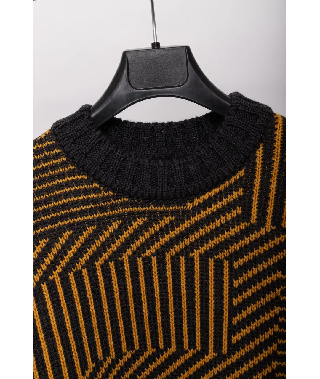 FENDI Желтый шерстяной джемпер / свитер, фото 8