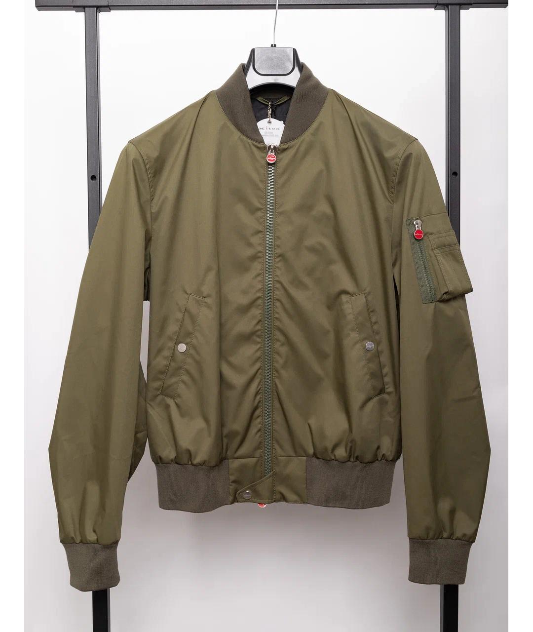 KITON Зеленая полиэстеровая куртка, фото 5