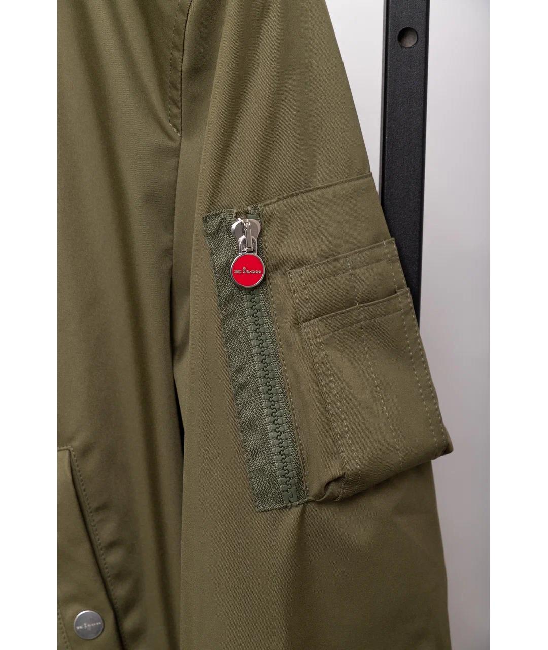 KITON Зеленая полиэстеровая куртка, фото 7