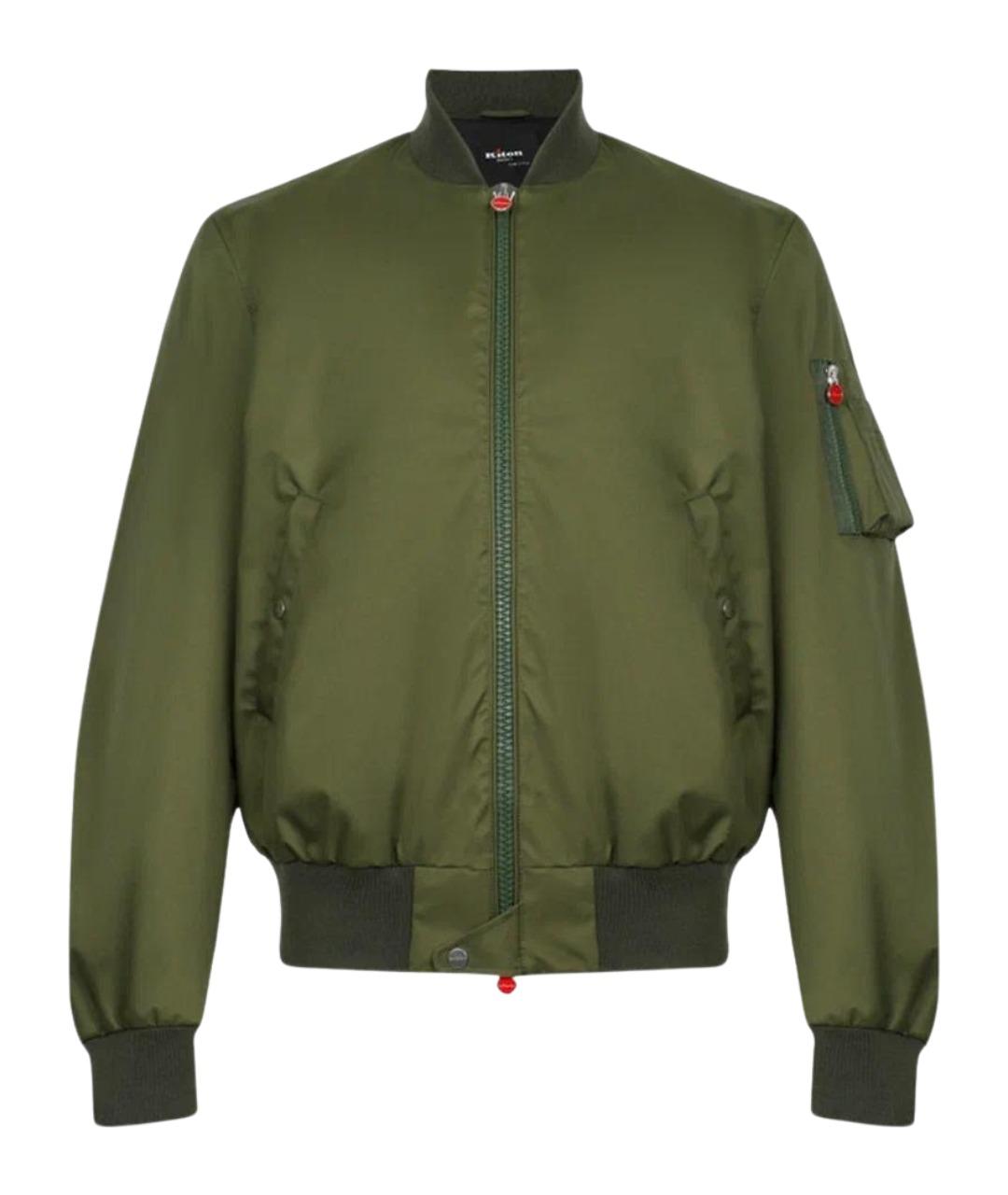 KITON Зеленая полиэстеровая куртка, фото 1