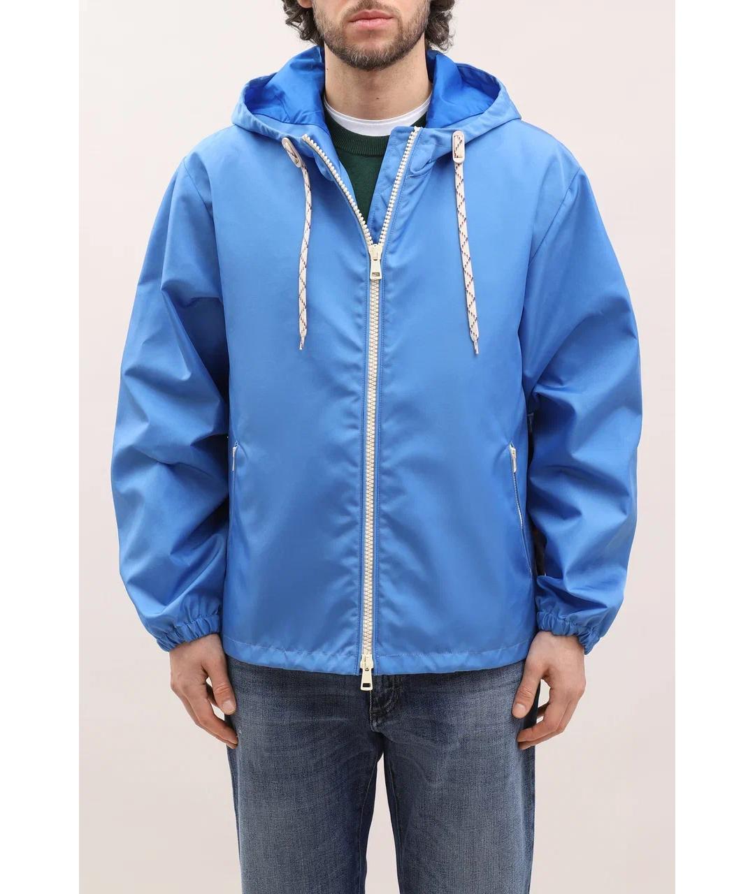 GUCCI Голубая полиамидовая куртка, фото 2