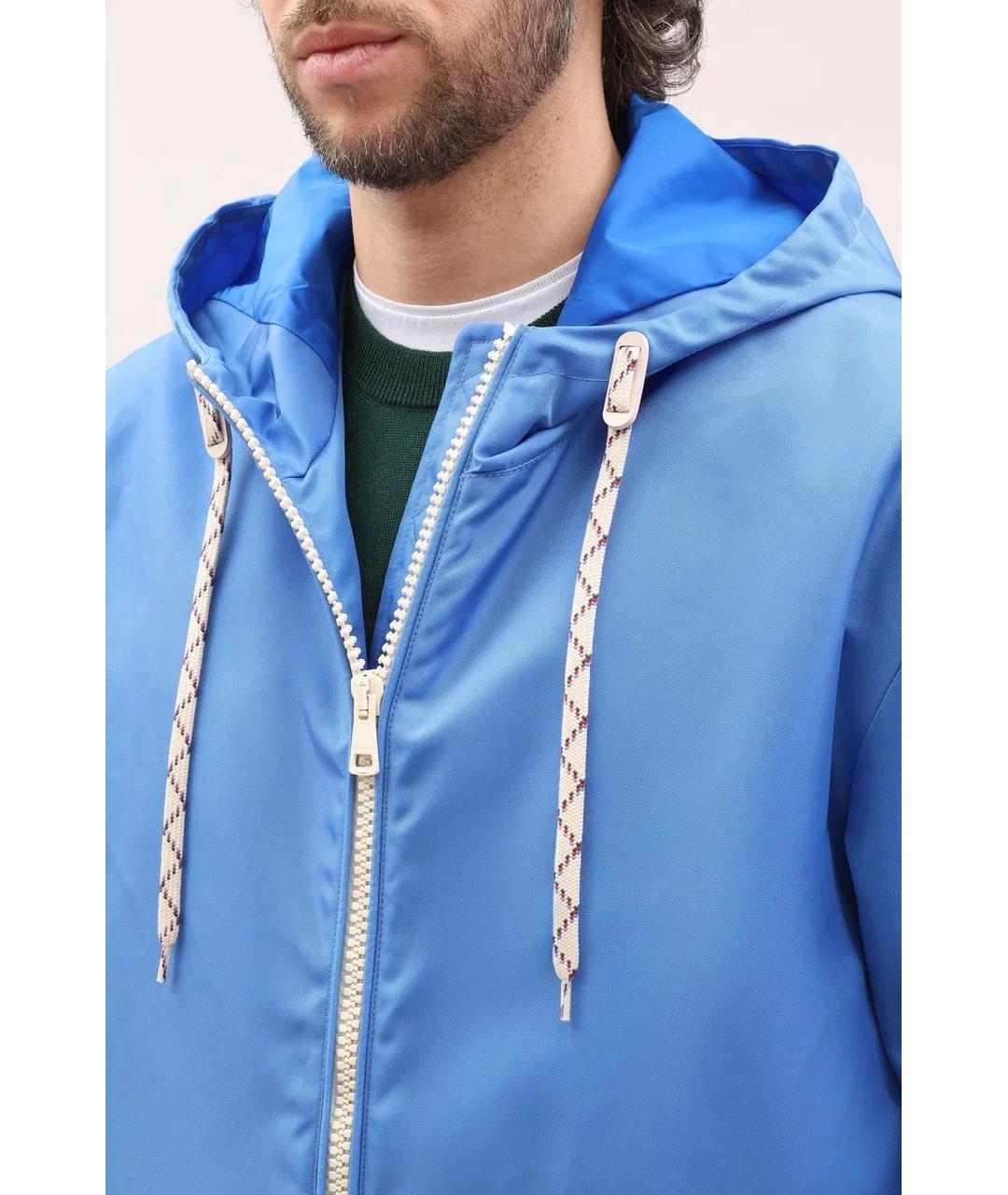 GUCCI Голубая полиамидовая куртка, фото 4