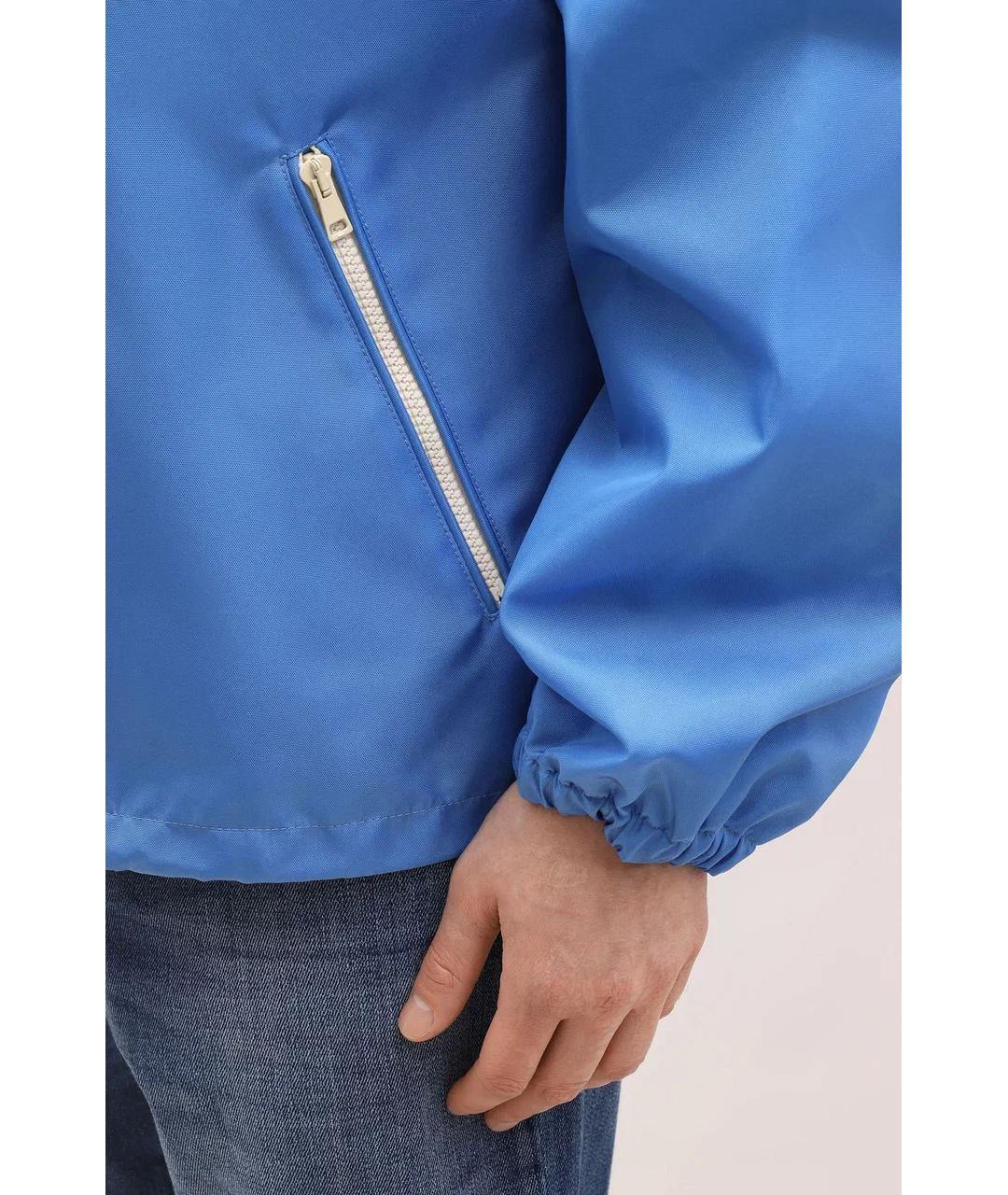 GUCCI Голубая полиамидовая куртка, фото 5