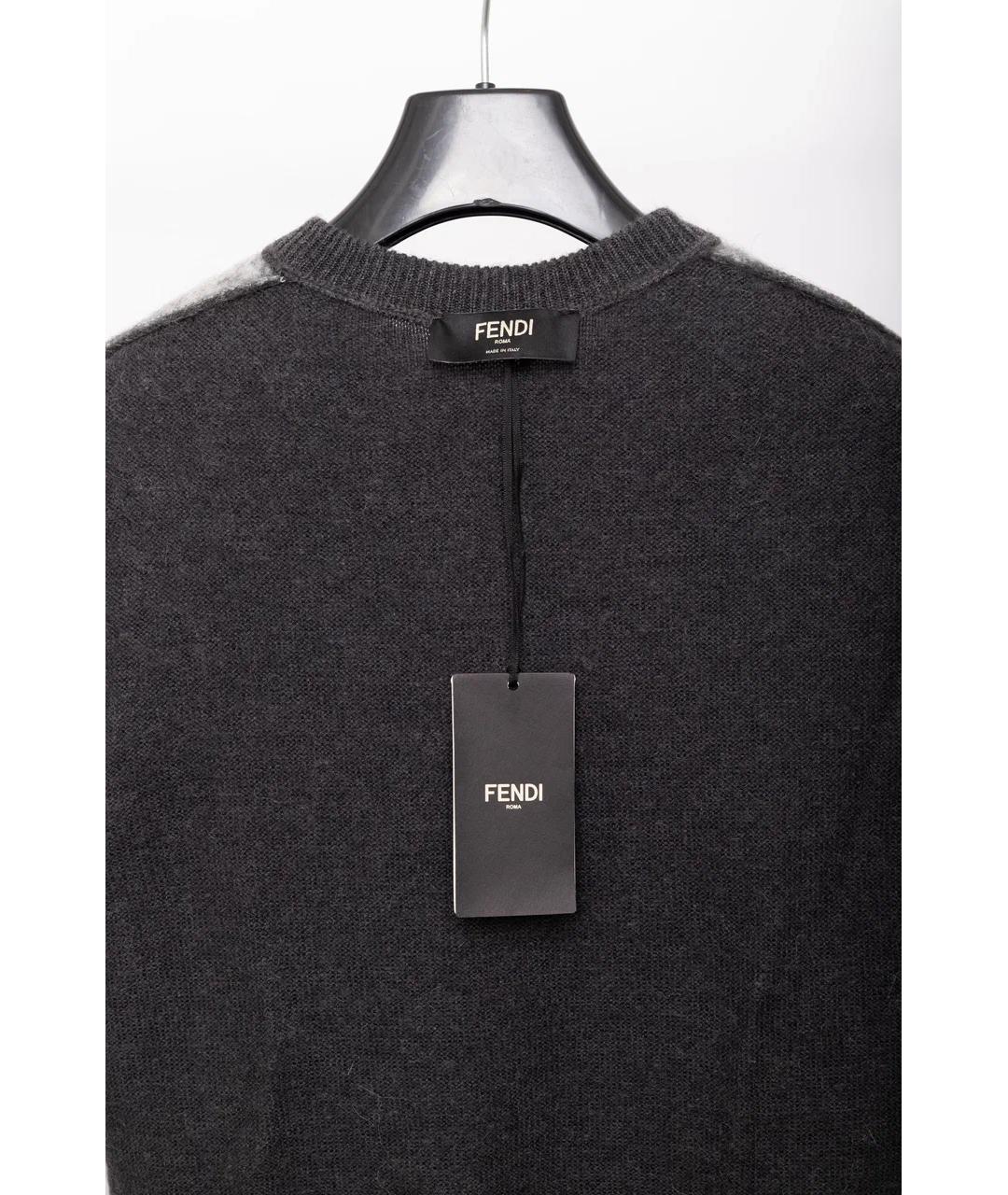 FENDI Серый джемпер / свитер, фото 7
