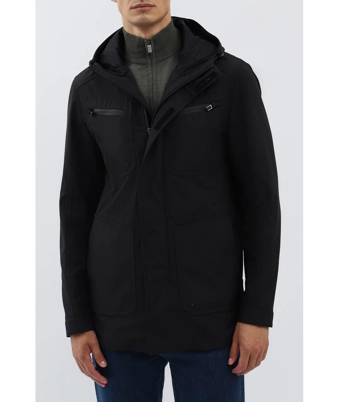 CANALI Черная полиэстеровая куртка, фото 2