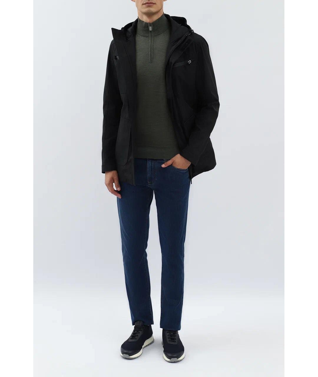 CANALI Черная полиэстеровая куртка, фото 5