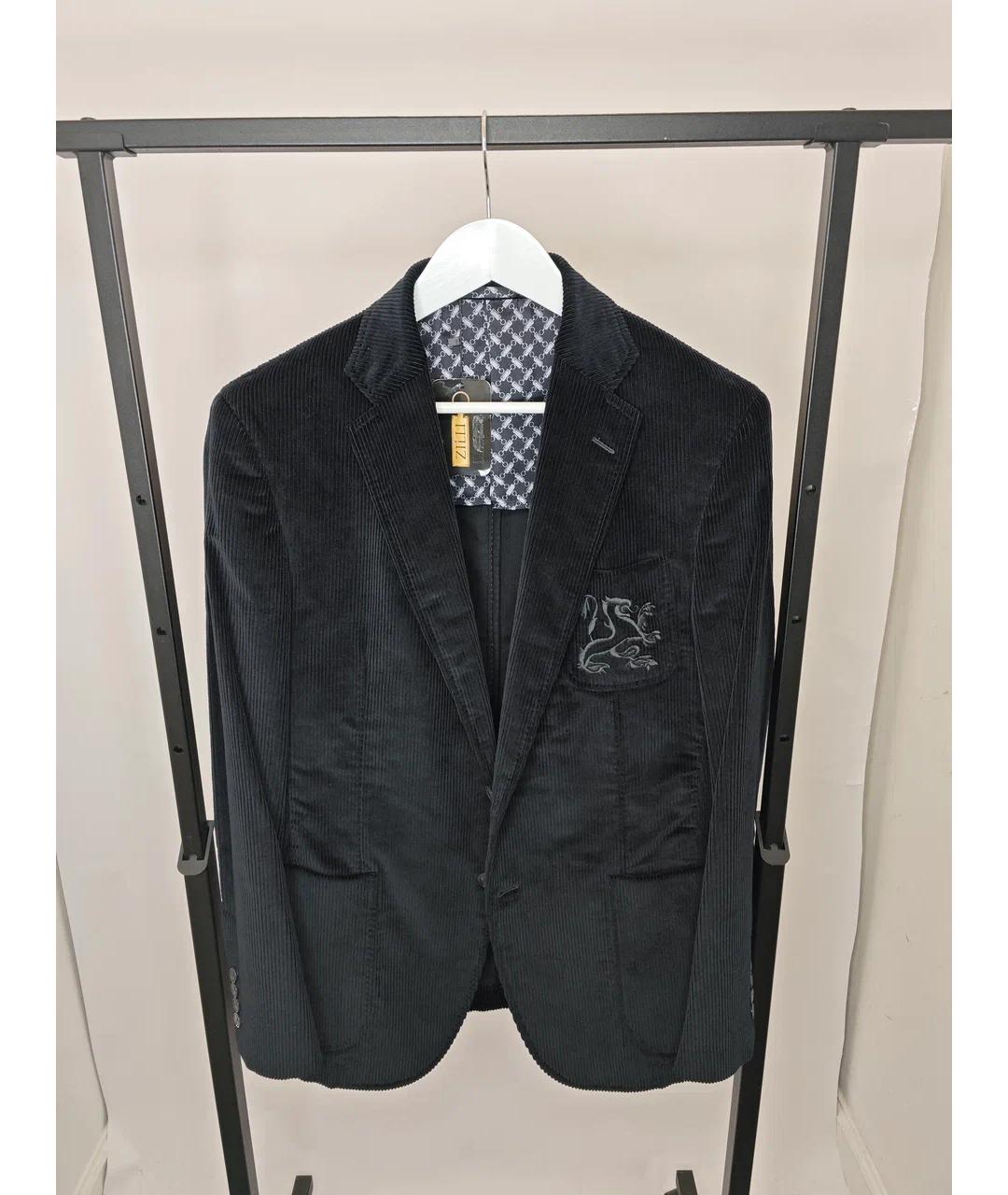 ZILLI Черный хлопковый пиджак, фото 7
