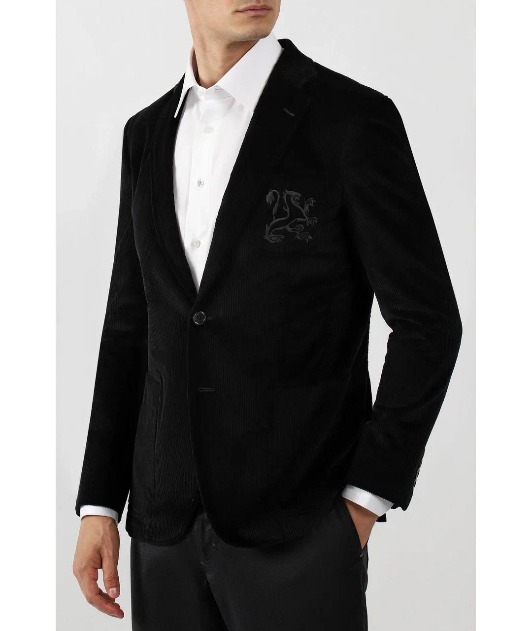 ZILLI Черный хлопковый пиджак, фото 3