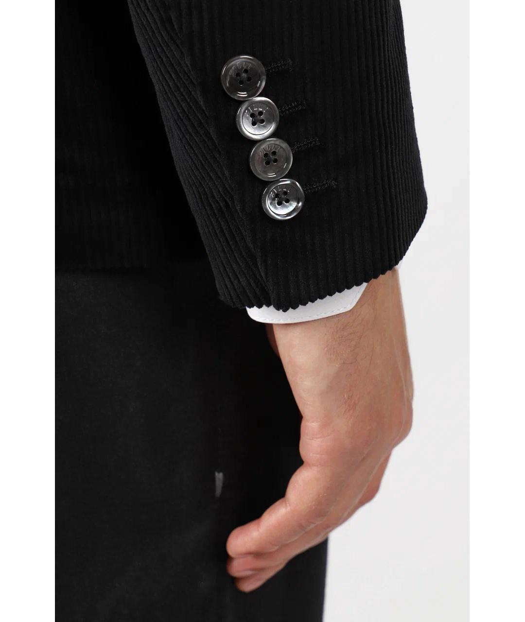 ZILLI Черный хлопковый пиджак, фото 6