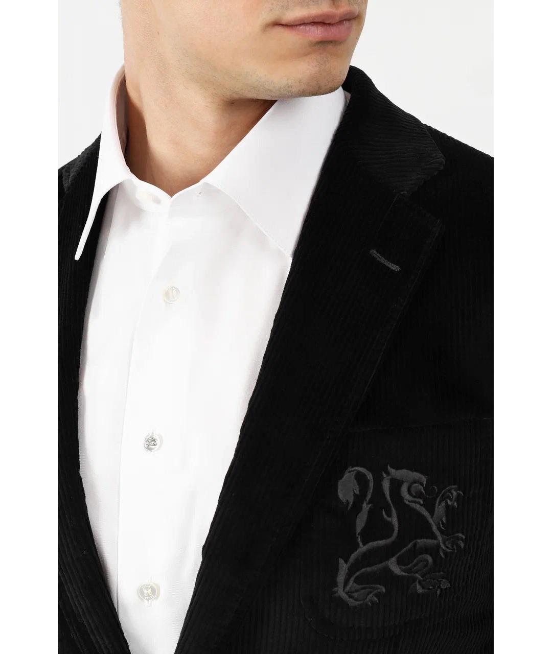 ZILLI Черный хлопковый пиджак, фото 5