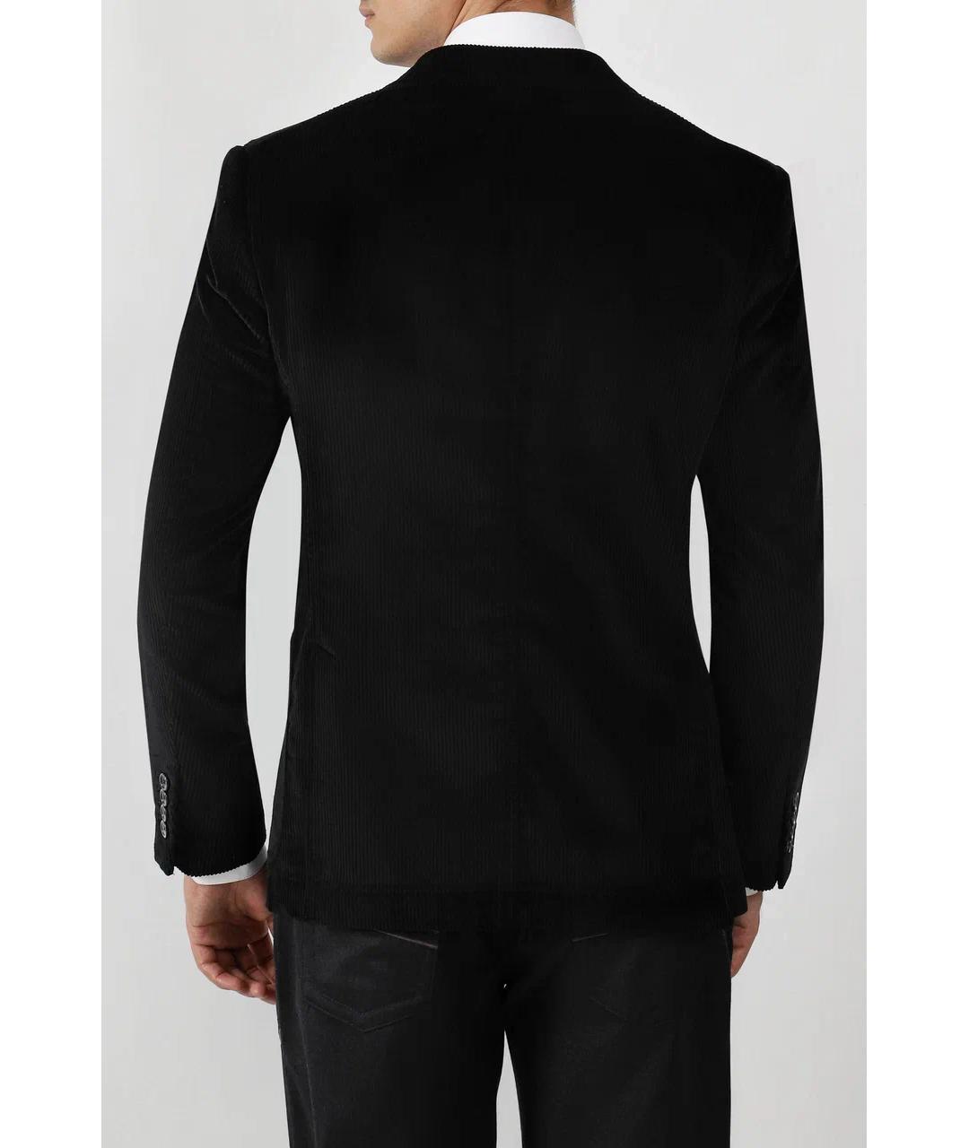 ZILLI Черный хлопковый пиджак, фото 4