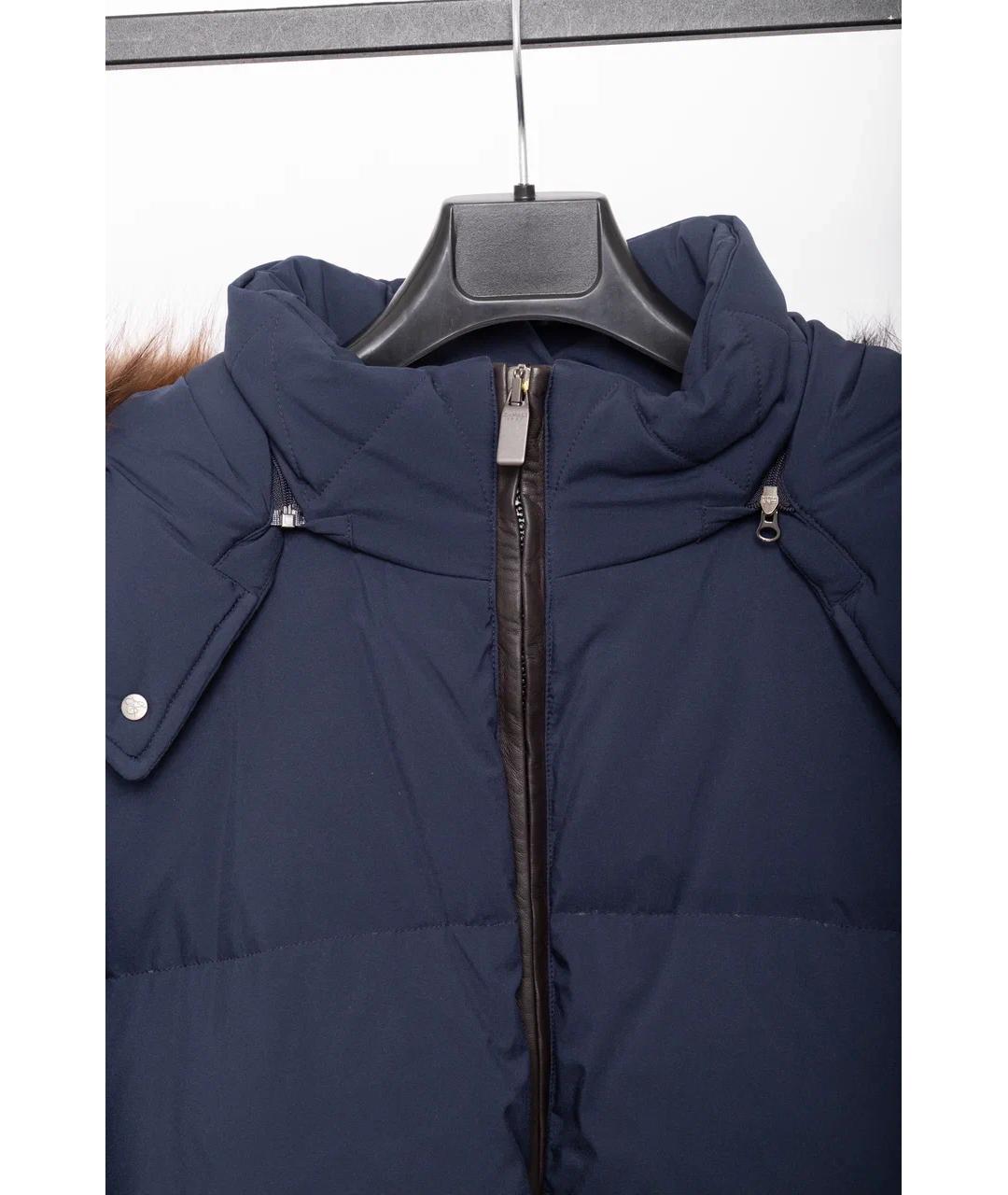 CANALI Синий полиэстеровый пуховик, фото 2